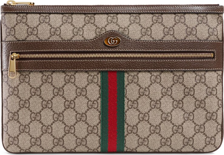 Gucci Ophidia Large GG Supreme Pouch Clutch Bag
