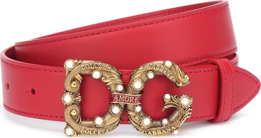 Dolce & Gabbana Embellished leather belt