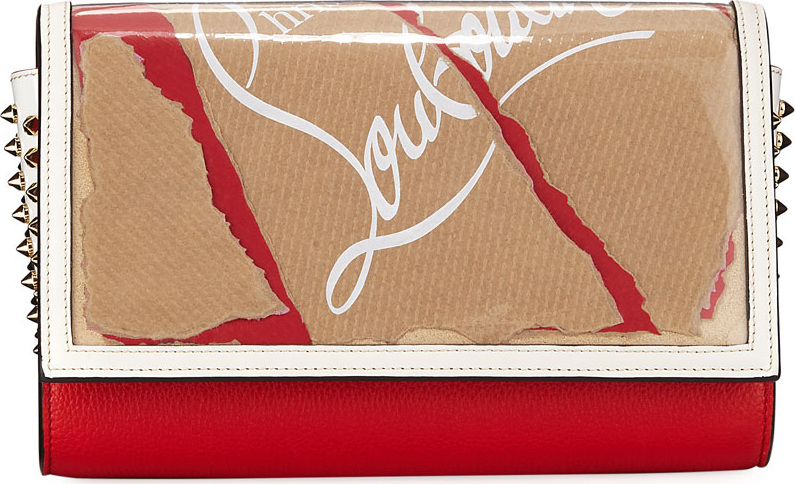 Christian Louboutin Paloma Kraft Loubi Clutch Bag