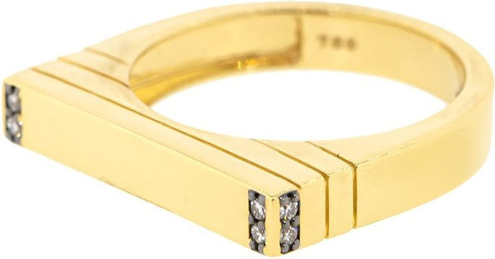 Sorellina - 18kt yellow gold diamond Ti Amo Stacking ring