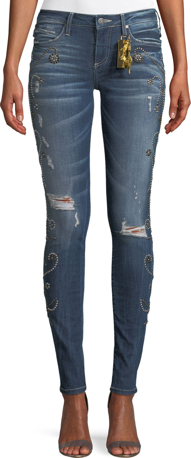 Robin's Jeans Jane Skinny Jeans w/ Side Studs