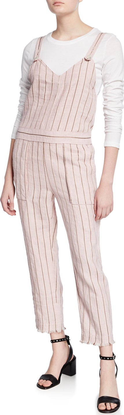 Rag & Bone Nina Striped Linen Jumpsuit