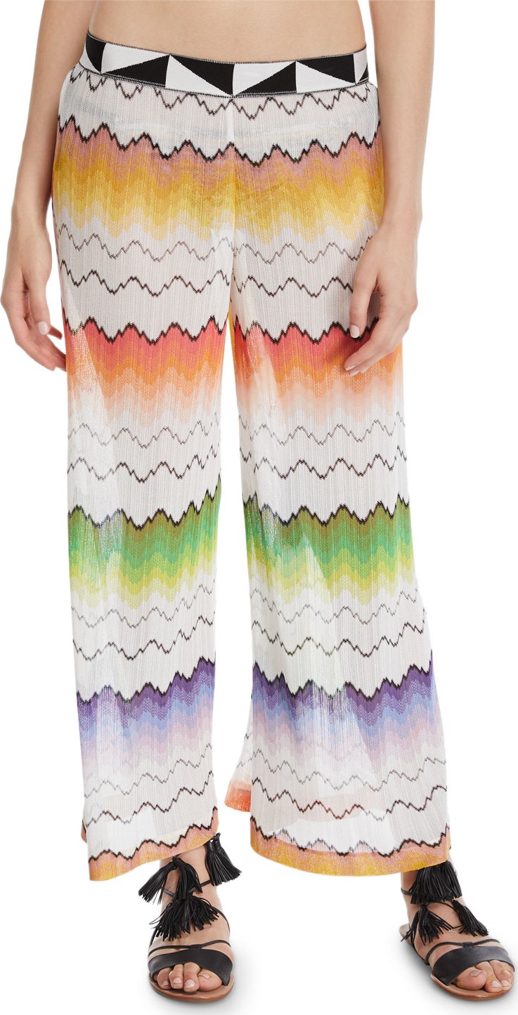 Missoni Zigzag Mesh Pull-On Coverup Pants