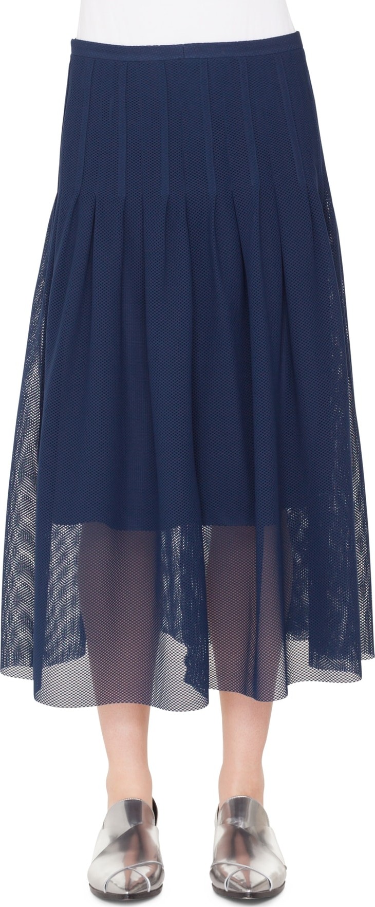 Akris Punto 3D Lace Midi Skirt