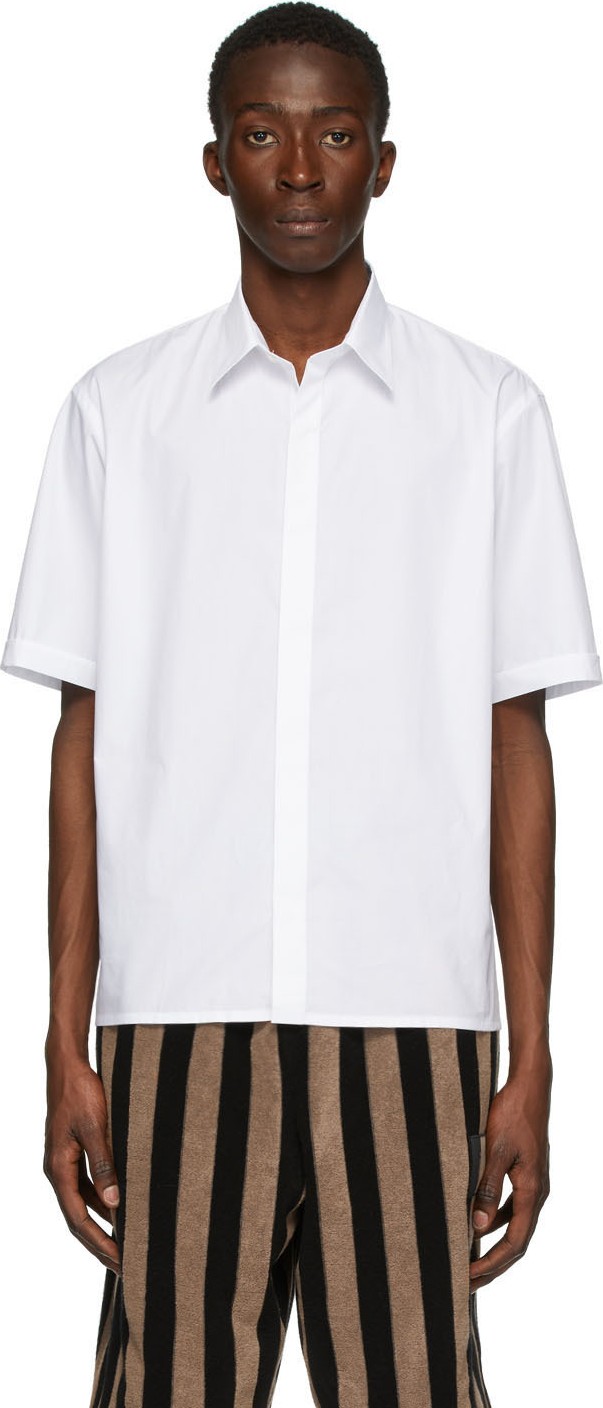 Fendi White Cotton Poplin T-Shirt