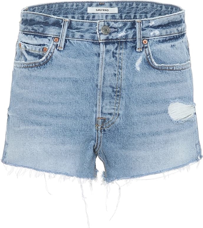 Grlfrnd Cindy distressed denim shorts