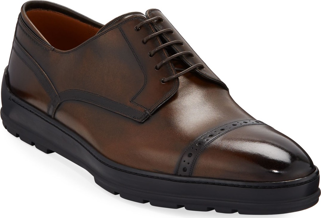 Bally Men's Reigan Cap-Toe Leather Oxfords