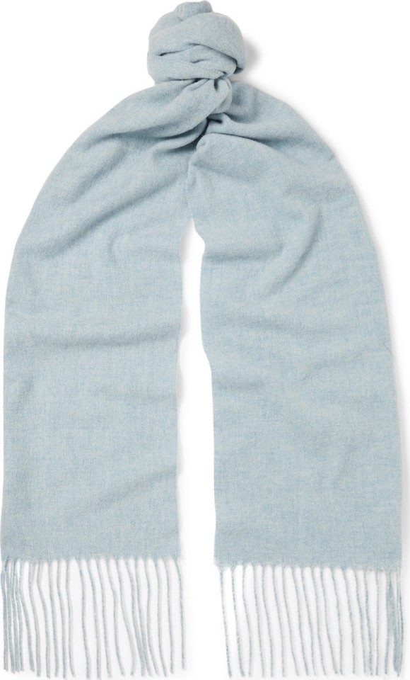 Acne Studios Canada Skinny Fringed Mélange Wool Scarf