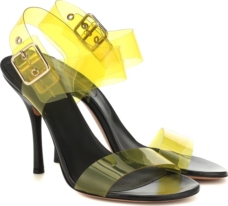 Dries Van Noten PVC and leather sandals