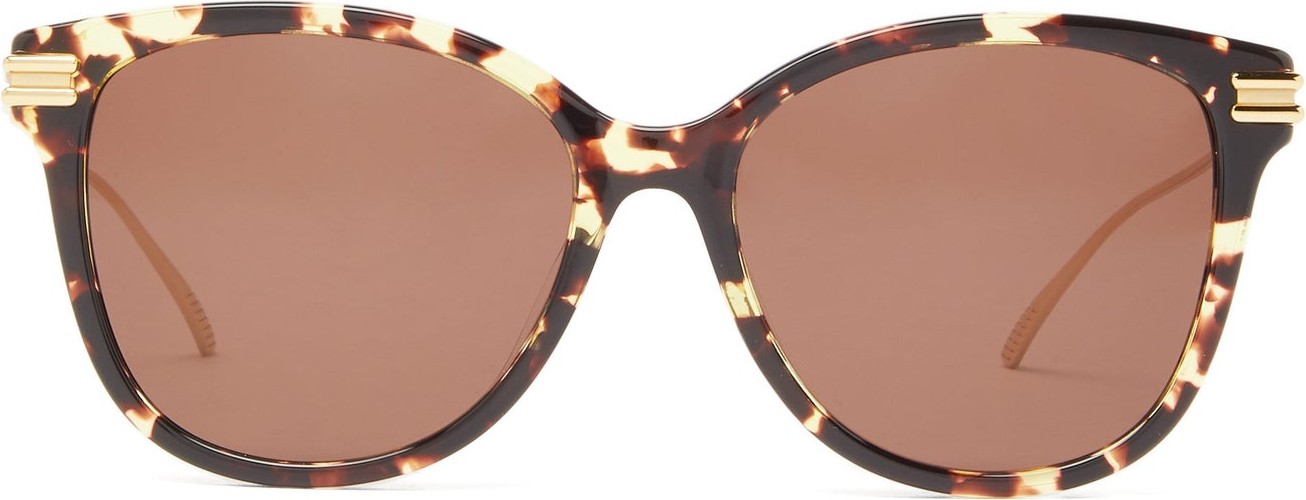 Bottega Veneta Tortoiseshell round acetate sunglasses