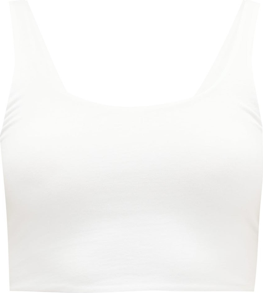 SKIN Clio scoop-neck organic cotton-blend bra