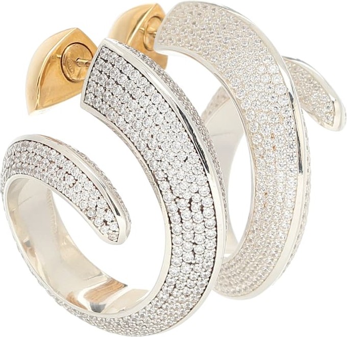 Bottega Veneta Embellished hoop earrings