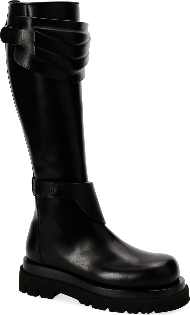 Bottega Veneta Flat Tall-Shaft Combat Knee Boots
