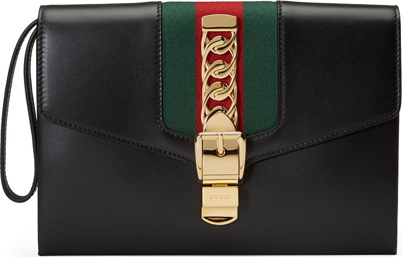 Gucci Sylvie Small Wristlet Clutch Bag
