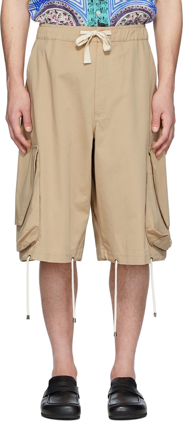J.W.Anderson Beige Oversized Drawstring Cargo Shorts