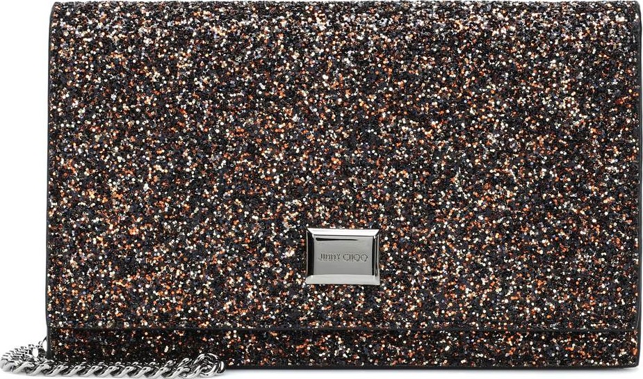 Jimmy Choo Lizzie glitter clutch