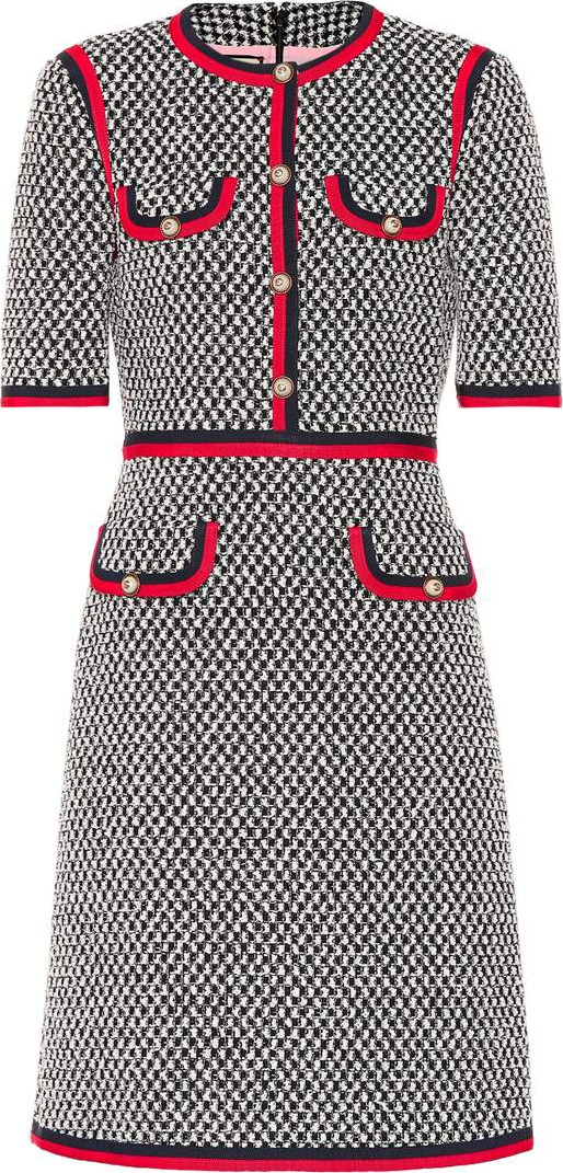 Gucci Web-trimmed cotton dress