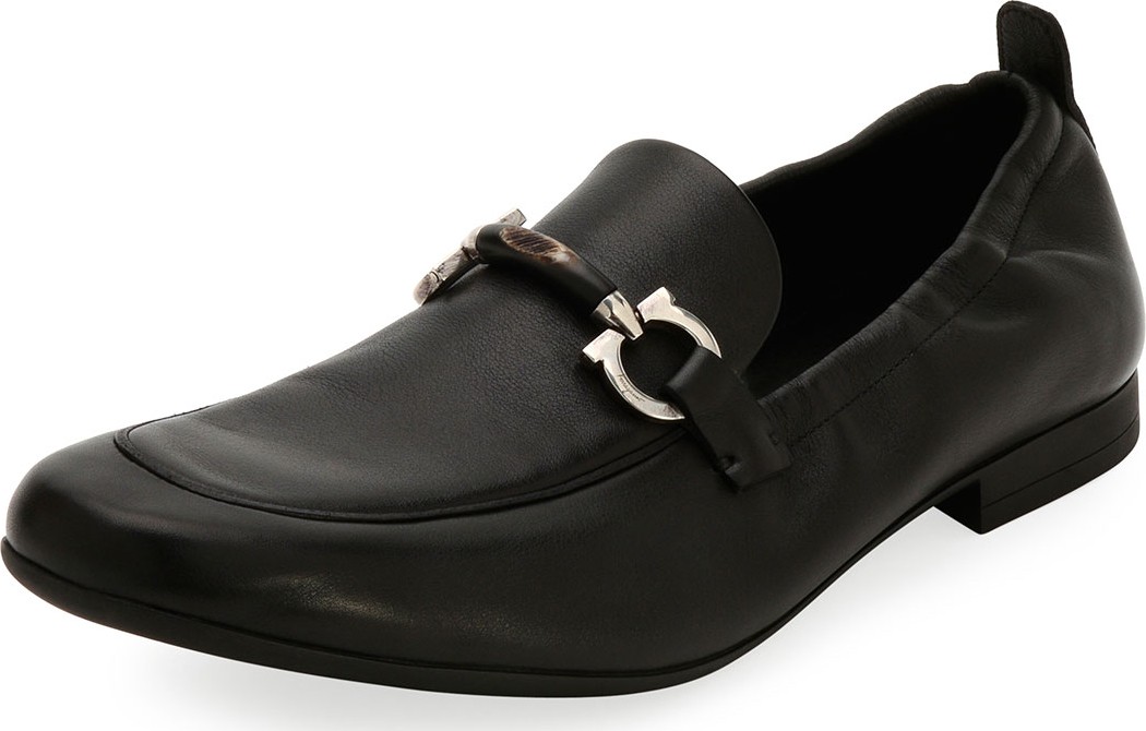 Salvatore Ferragamo Men's Celso Elastic-Back Gancini Slip-On Loafer