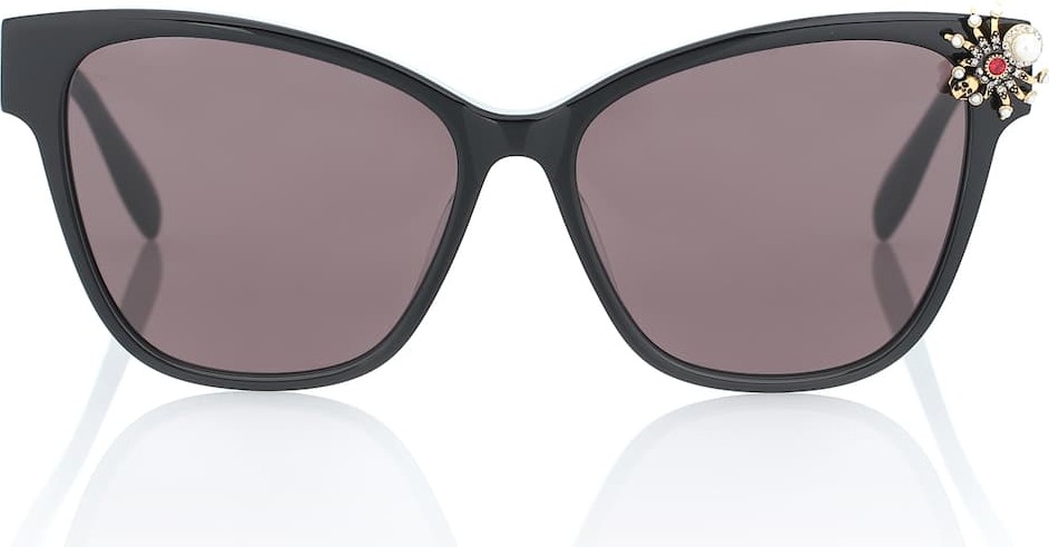 Alexander McQueen Spider embellished cat-eye sunglasses Alexander McQueen Spider embellished cat-eye sunglasses