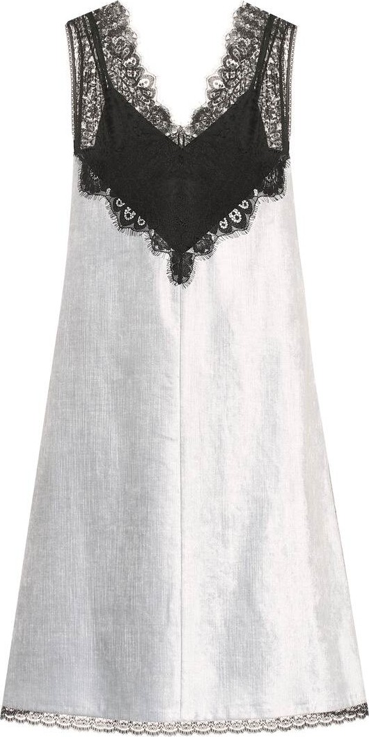 Dorothee Schumacher Glamorous lace-trimmed velvet dress