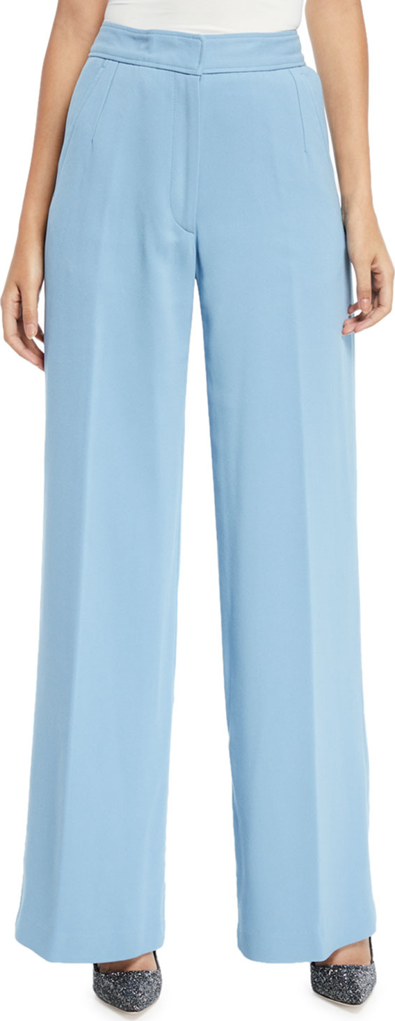 Dries Van Noten High-Rise Wide-Leg Classic Cotton Trousers