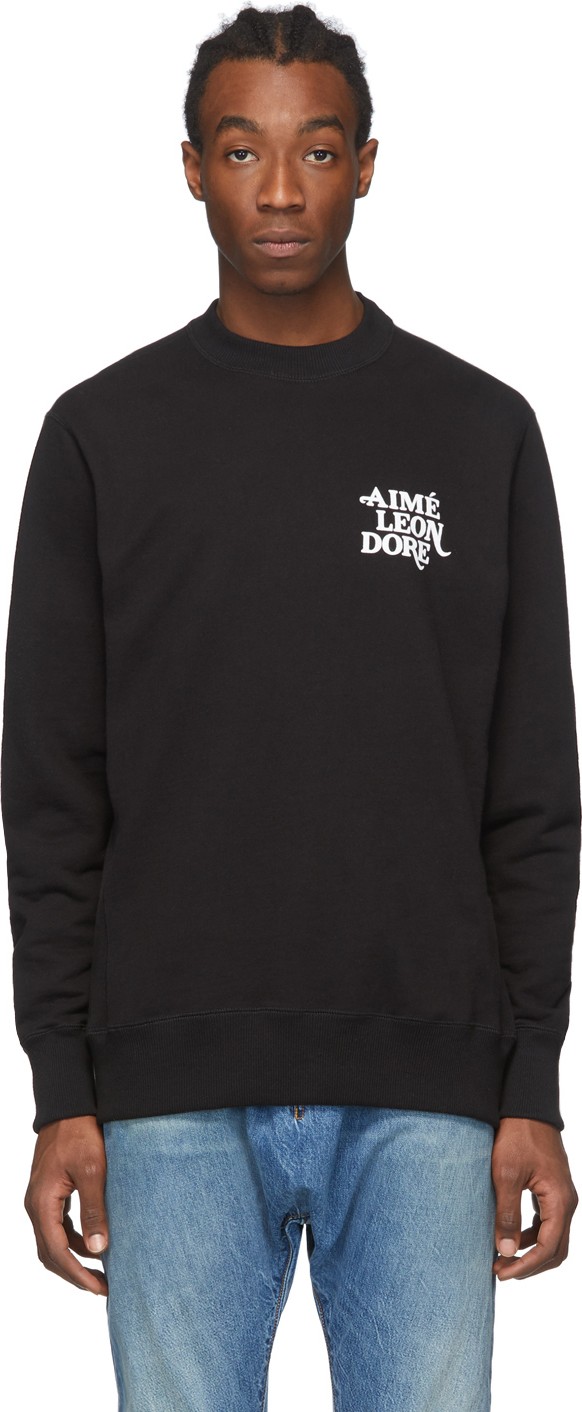 Aimé Leon Dore Black 70's Logo Sweatshirt