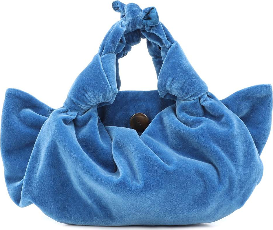 THE ROW Ascot Small velvet clutch