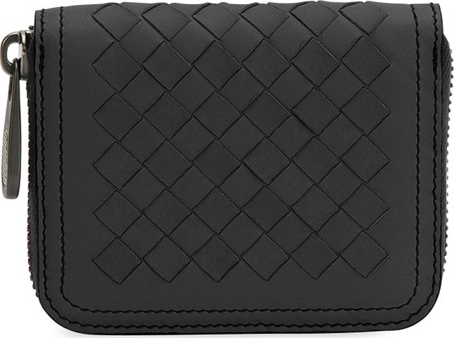 Bottega Veneta Mini Leather Zip Wallet