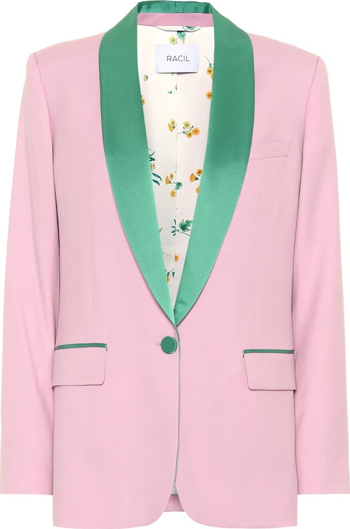 Racil James wool and satin tuxedo jacket