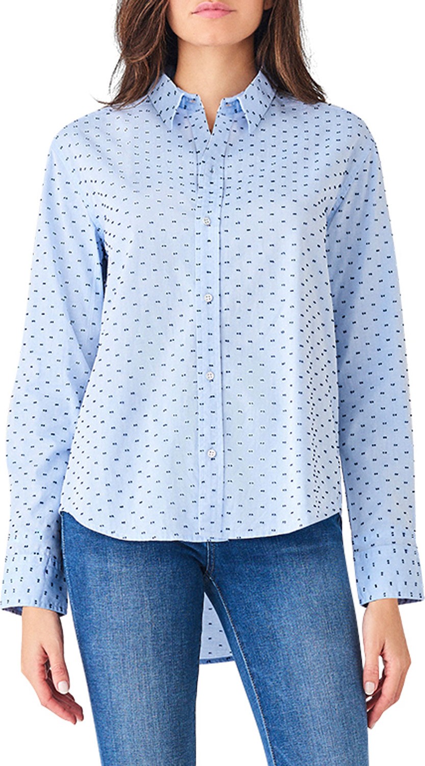 DL1961 Metropolitan Ave Dotted Button-Down Long-Sleeve Shirt