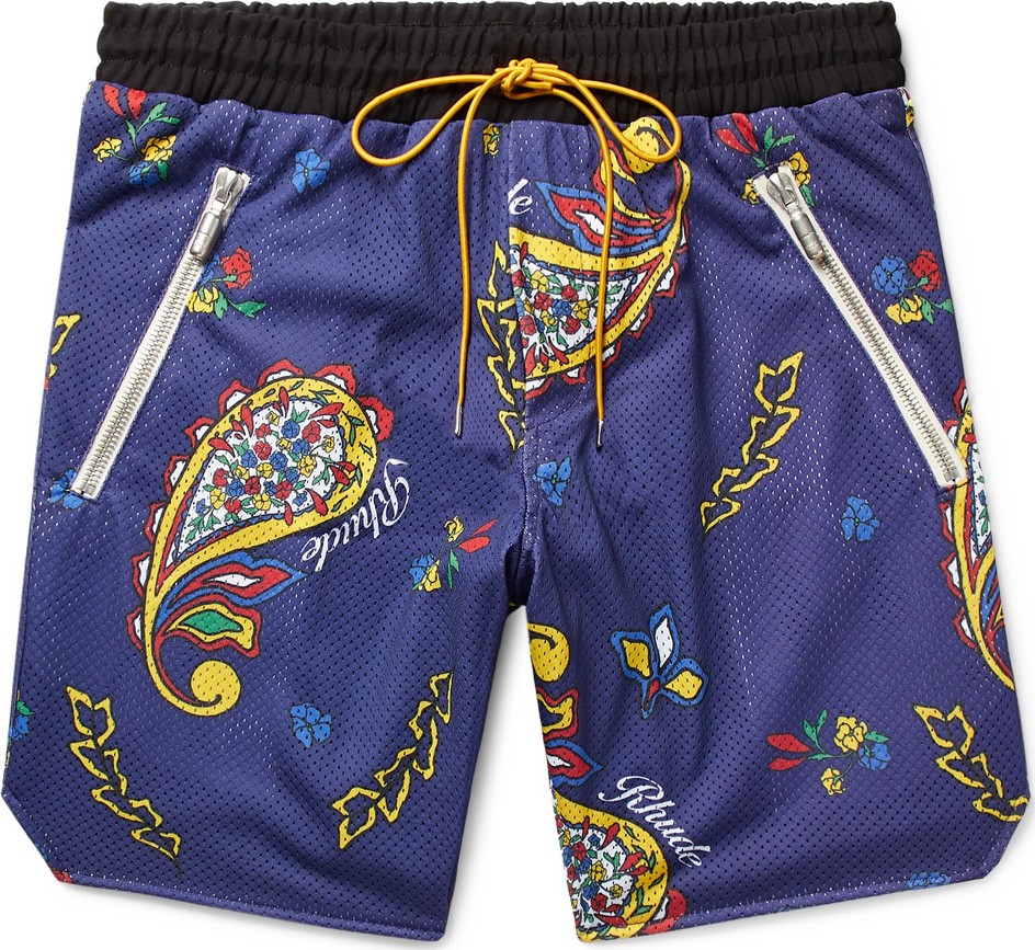 RHUDE Printed Mesh Drawstring Shorts