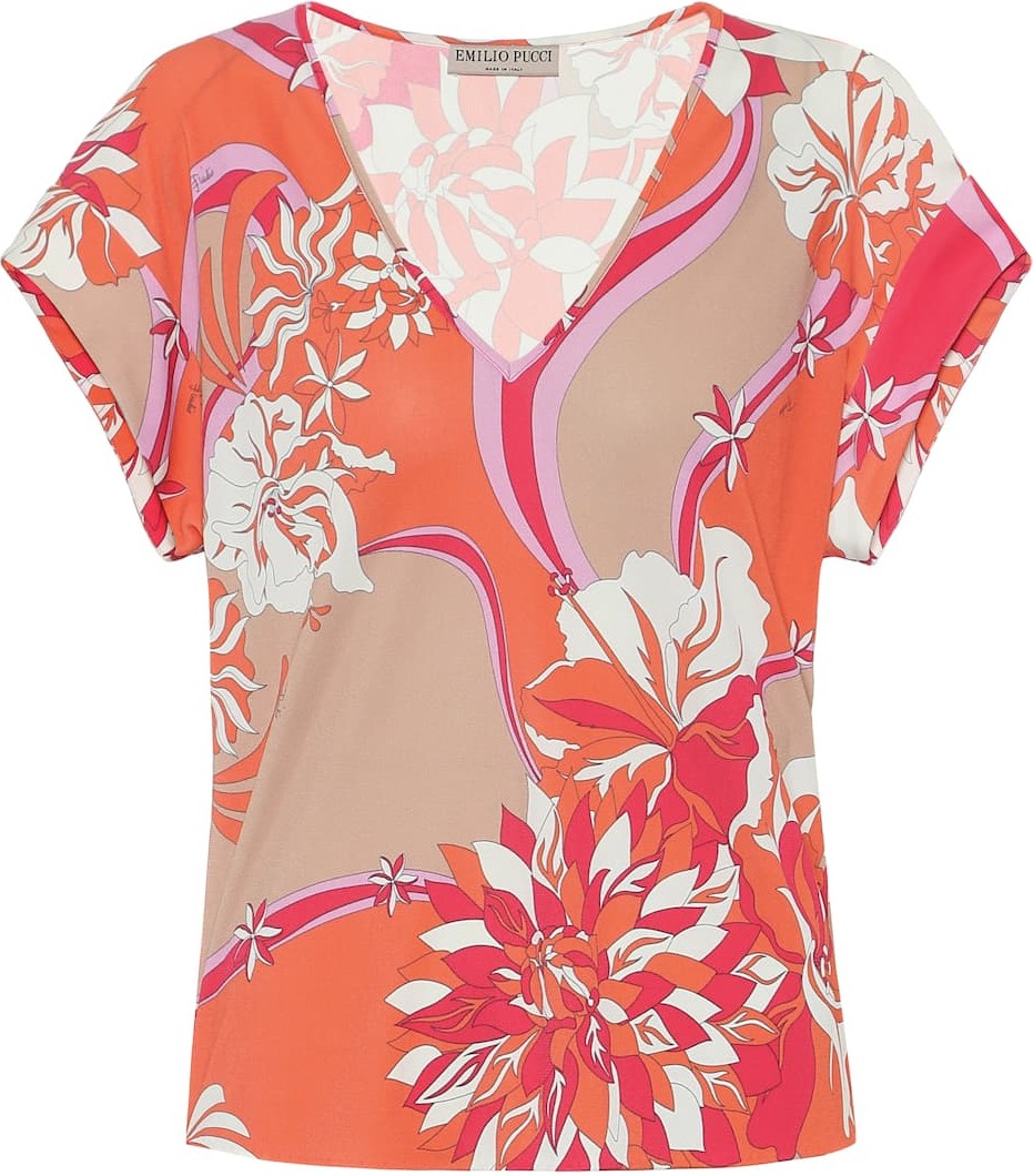 Emilio Pucci Floral crêpe top