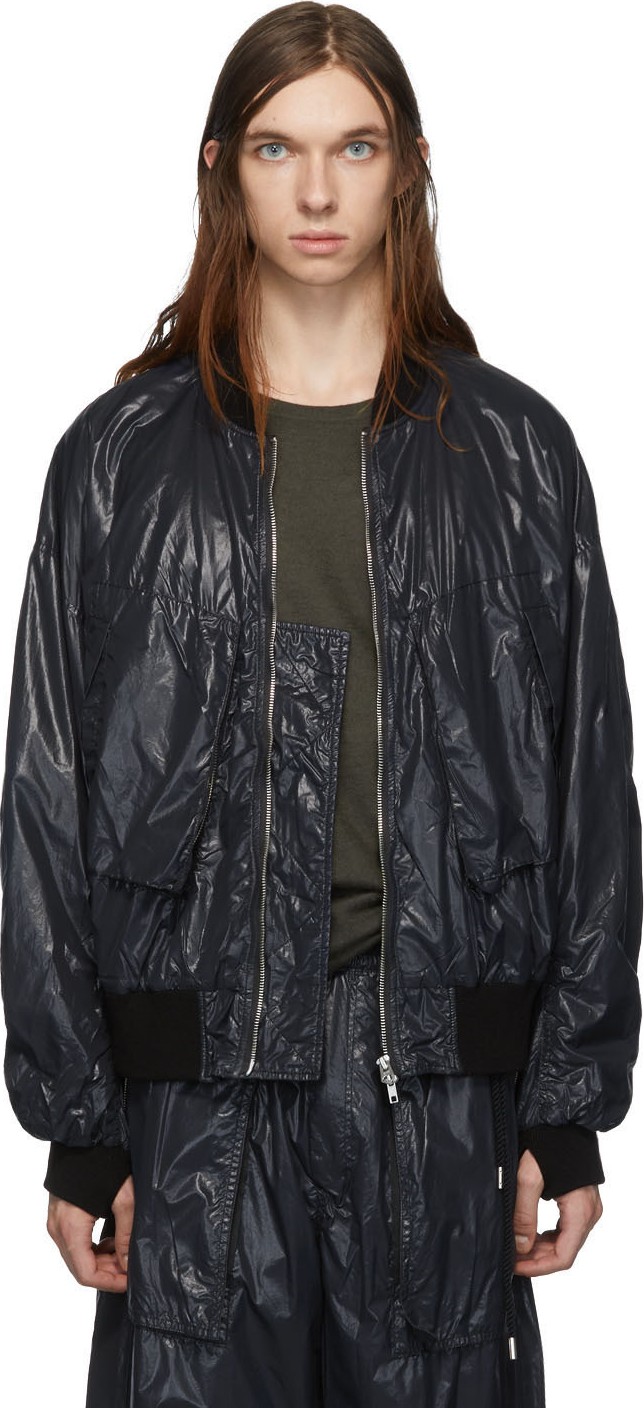 BED J.W. FORD Black MA-1 Bomber Jacket
