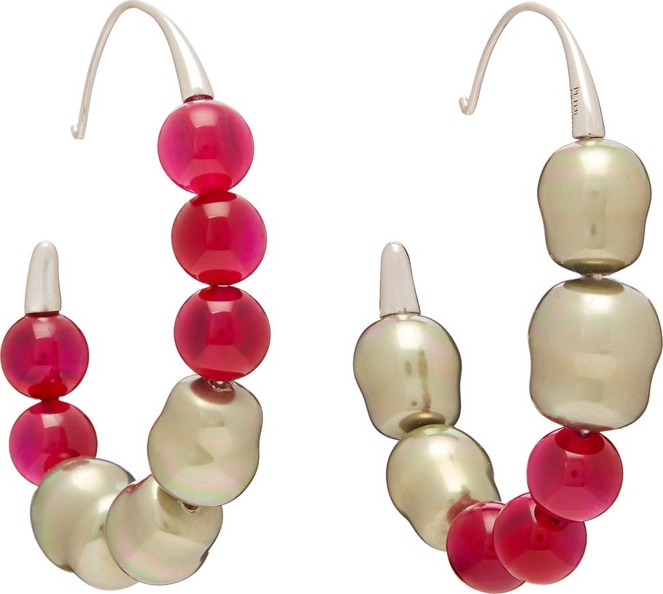 Peter Pilotto Beaded hoop earrings