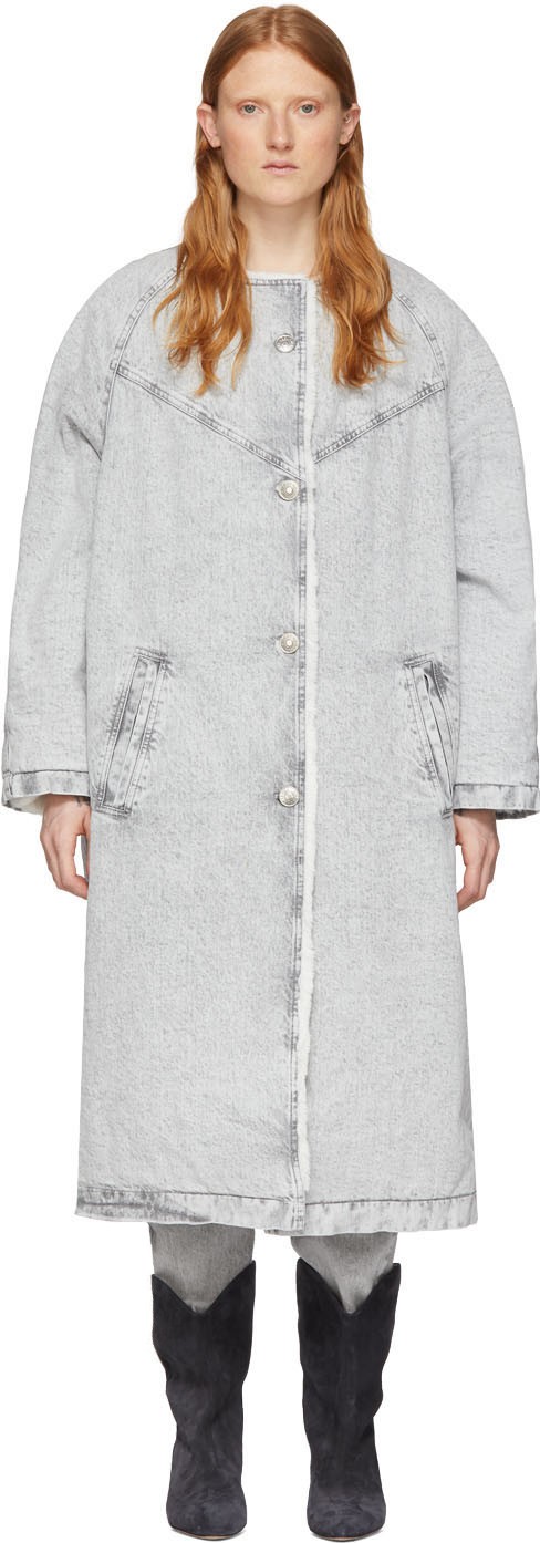 Isabel Marant Grey Kaleia Coat