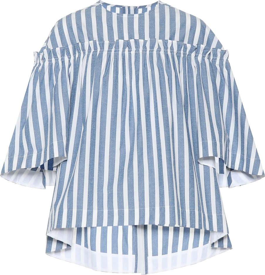 Golden Goose Deluxe Brand Striped cotton and silk top