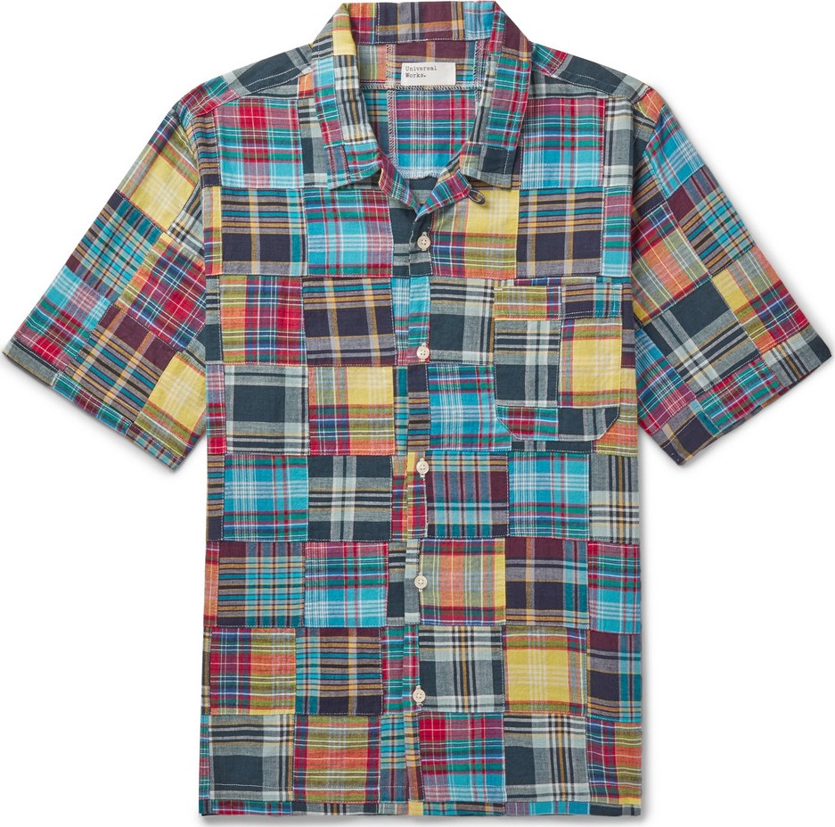 Universal Works Patchwork Checked Cotton Shirt