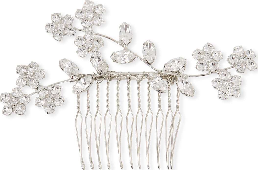 Jennifer Behr Violet Swarovski Crystal Hair Comb