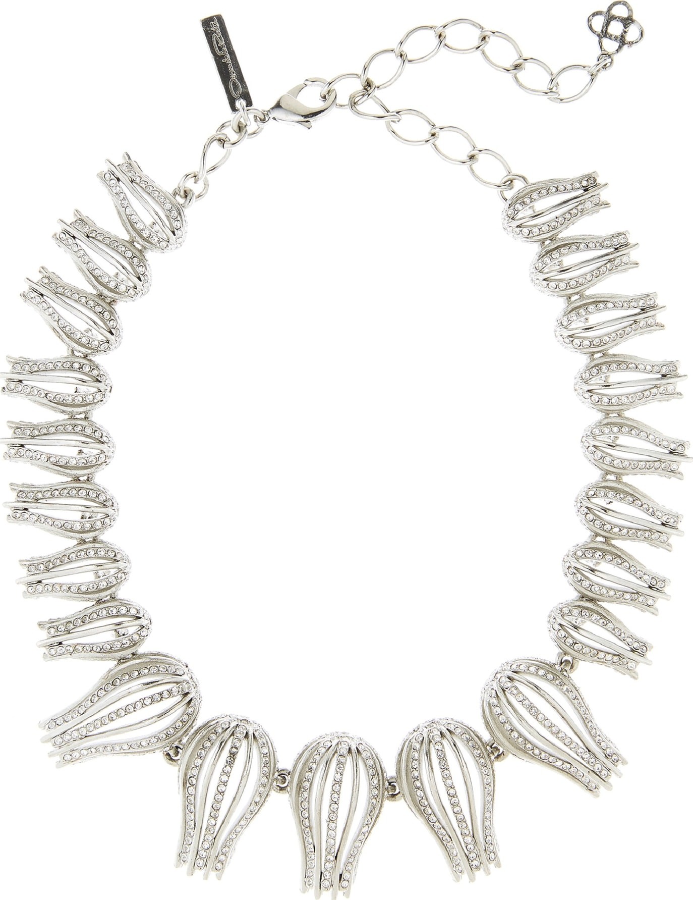 Oscar De La Renta Pavé Tulip Collar Necklace