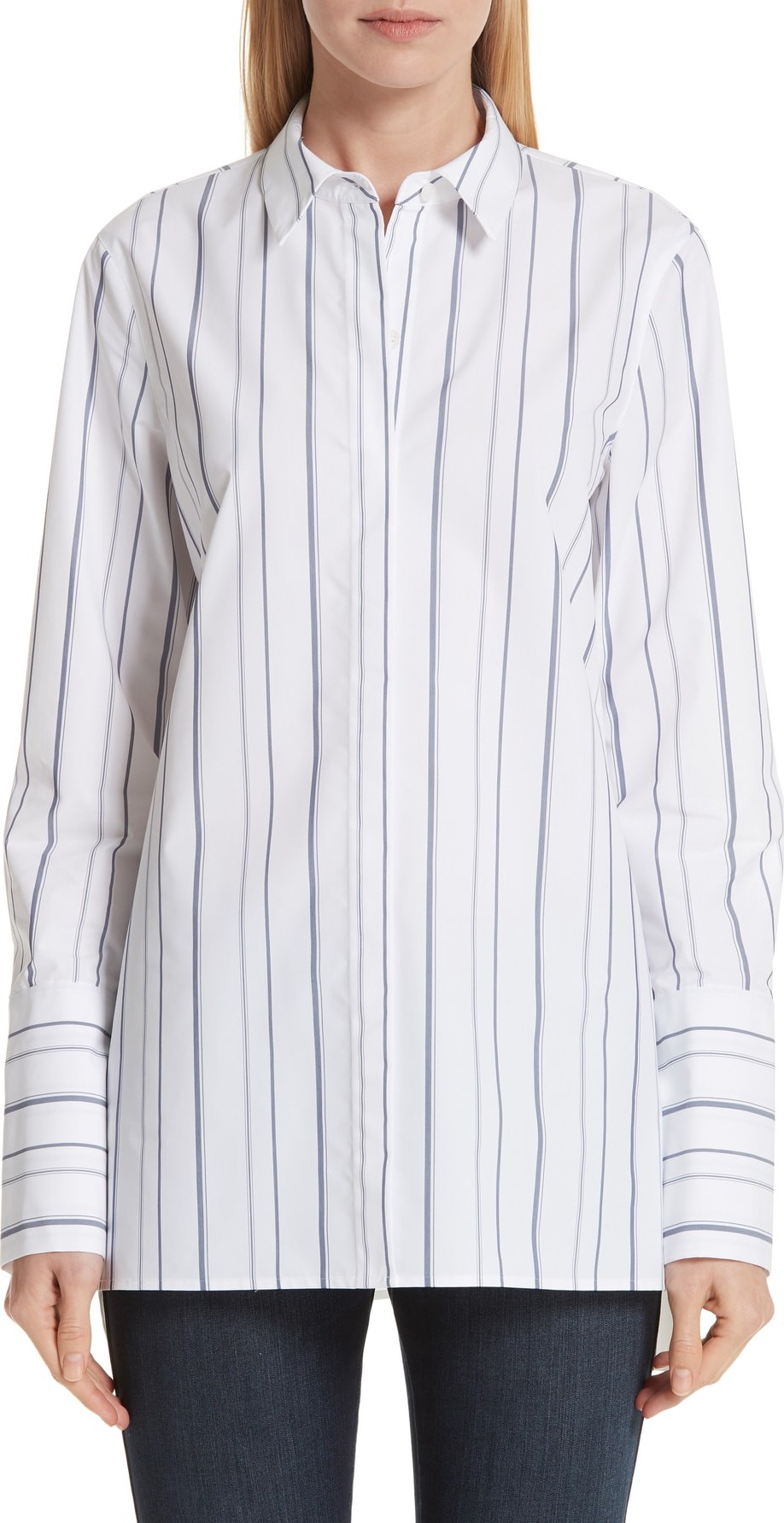 Lafayette 148 New York Porto Stripe Blouse