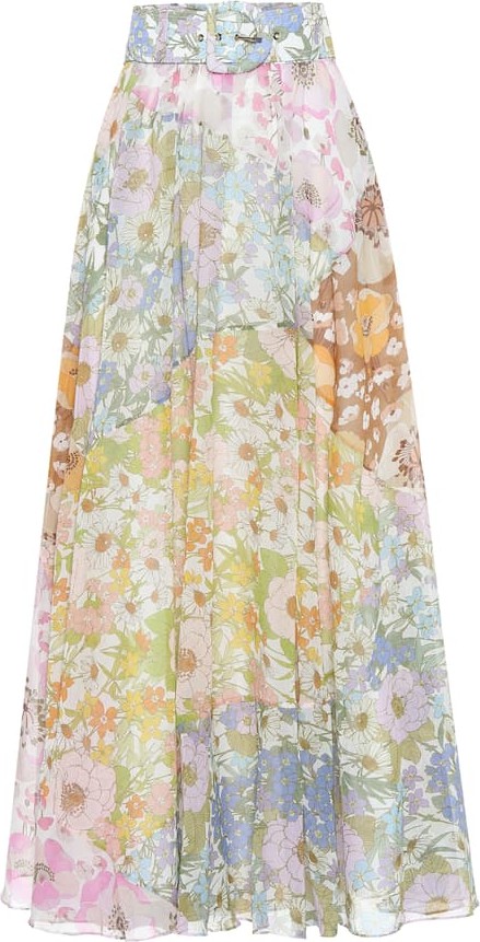 Zimmermann Super Eight cotton-blend maxi skirt