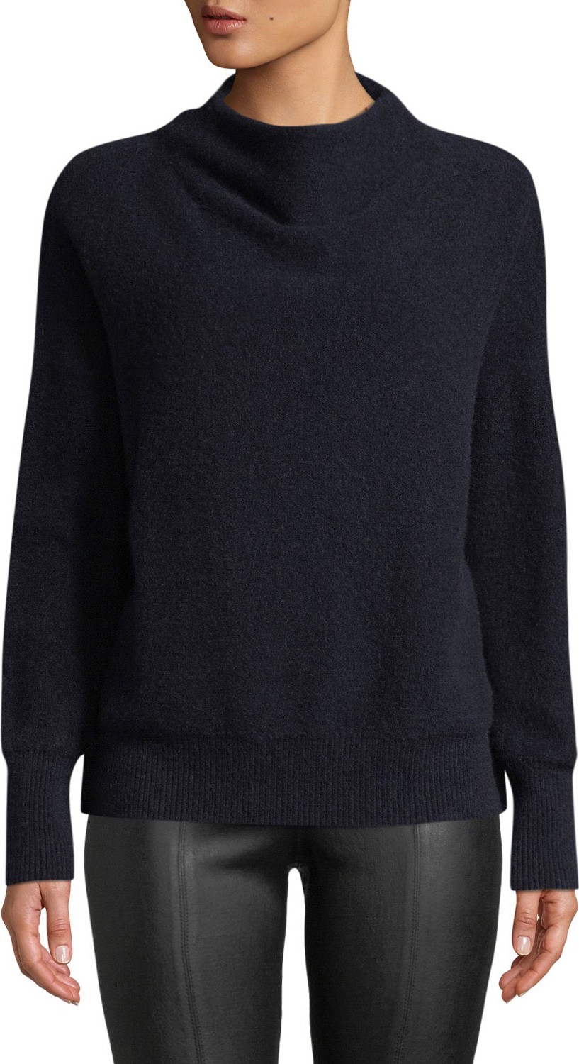 Vince Cashmere Funnel-Neck Pullover Sweater