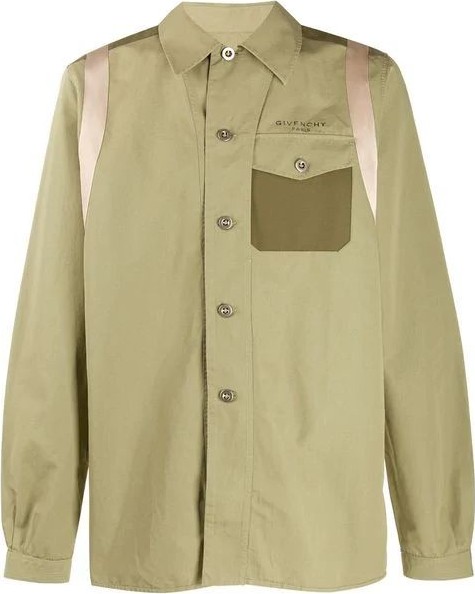 Givenchy panelled button-up shirt
