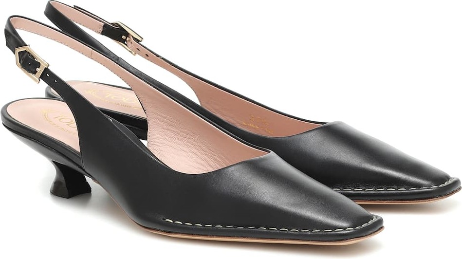 Tod's Leather slingback pumps
