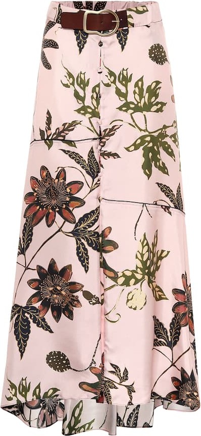 Dorothee Schumacher Floral high-rise silk-faille skirt