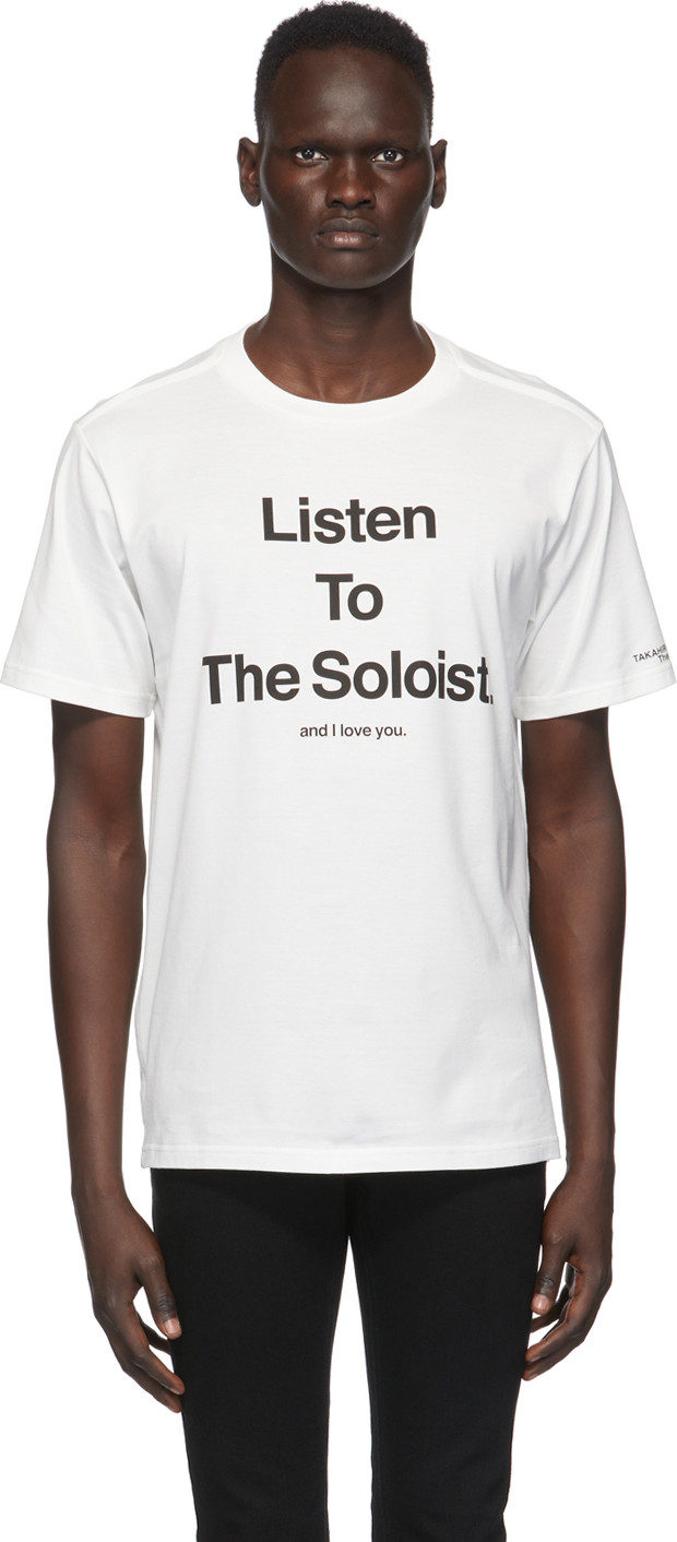 Takahiromiyashita The Soloist - White 'Listen To The Soloist' T-Shirt