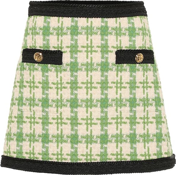 Gucci Wool and cotton-blend miniskirt