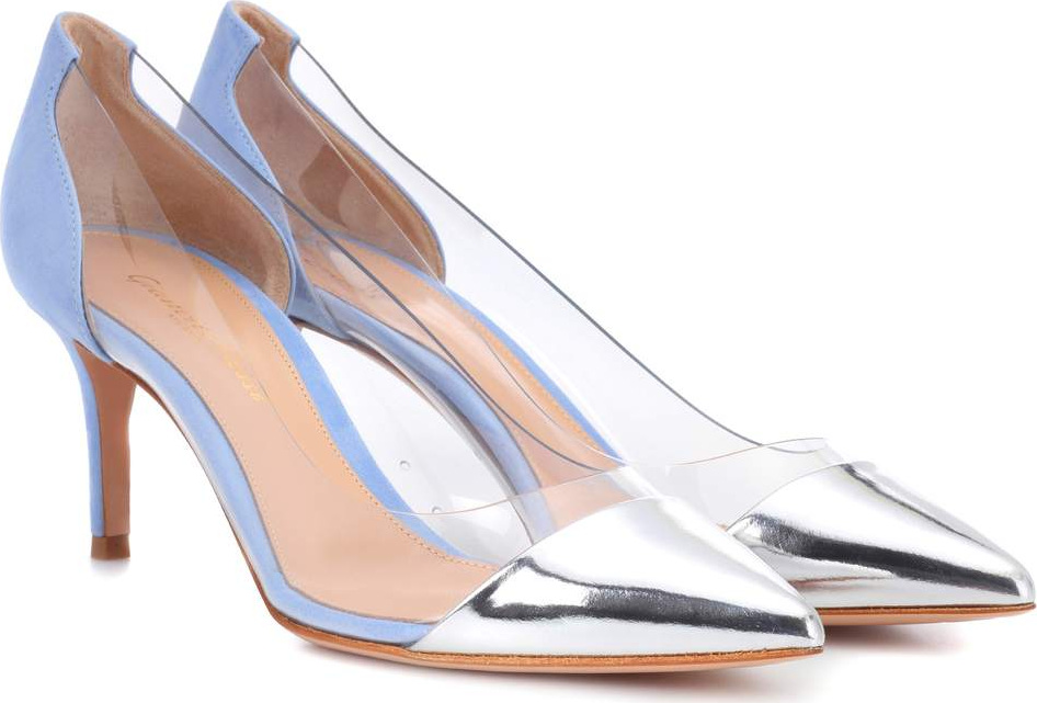 Gianvito Rossi Plexi 70 suede pumps