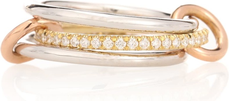 Spinelli Kilcollin Sonny MX 18kt white, yellow and rose gold diamond ring