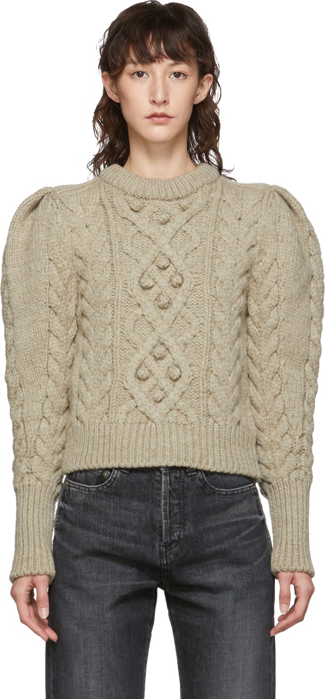 Isabel Marant Beige Wool Milford Sweater